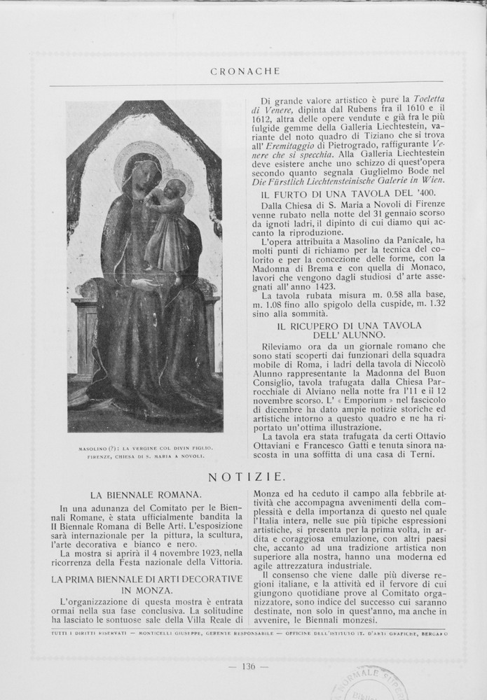 pagina sinistra