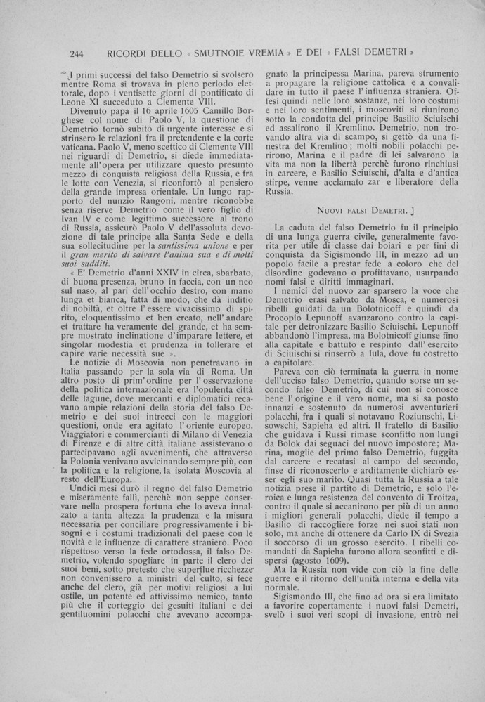 pagina sinistra